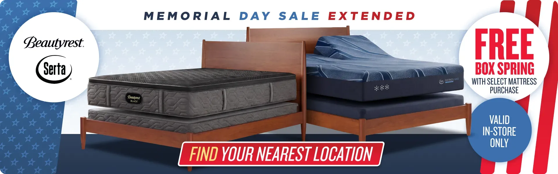 Memorial Day Sale Beautyrest Black & Serta Free Box Spring